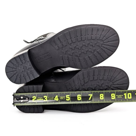 David Tate Wmn Allegria Black Leather Wide Calf Riding Stretch Tall Boots sz 8.5 - Picture 6 of 9